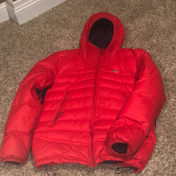 Lacoste Other - lacoste puffer jacket red